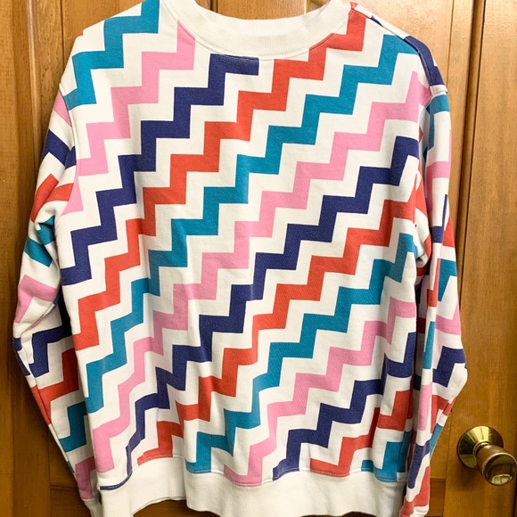 Converse multicolor zigzag 80s style sweatshirt, size M - Picture 1 of 6